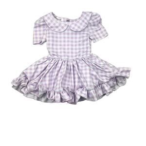 Girlhood by Little Stocking Co. Purple Gingham Dress